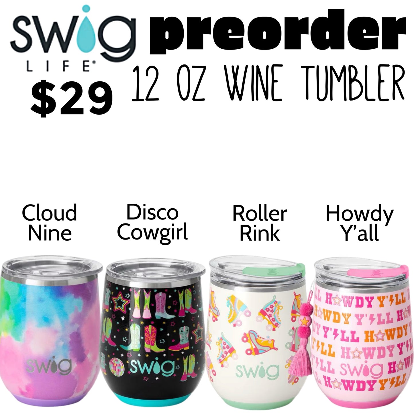 SWIG 12 Oz wine tumbler