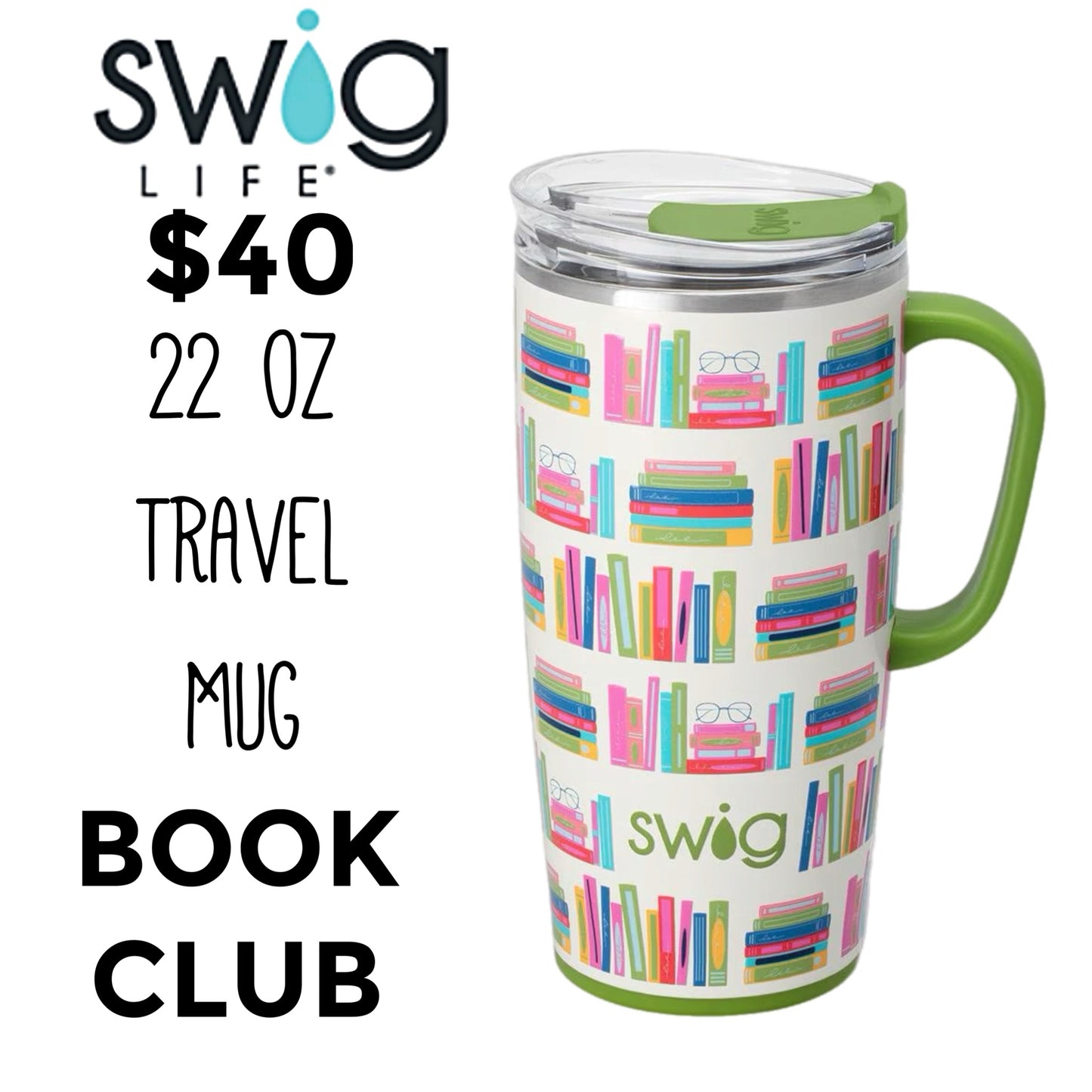 SWIG Book Club Travel Mug