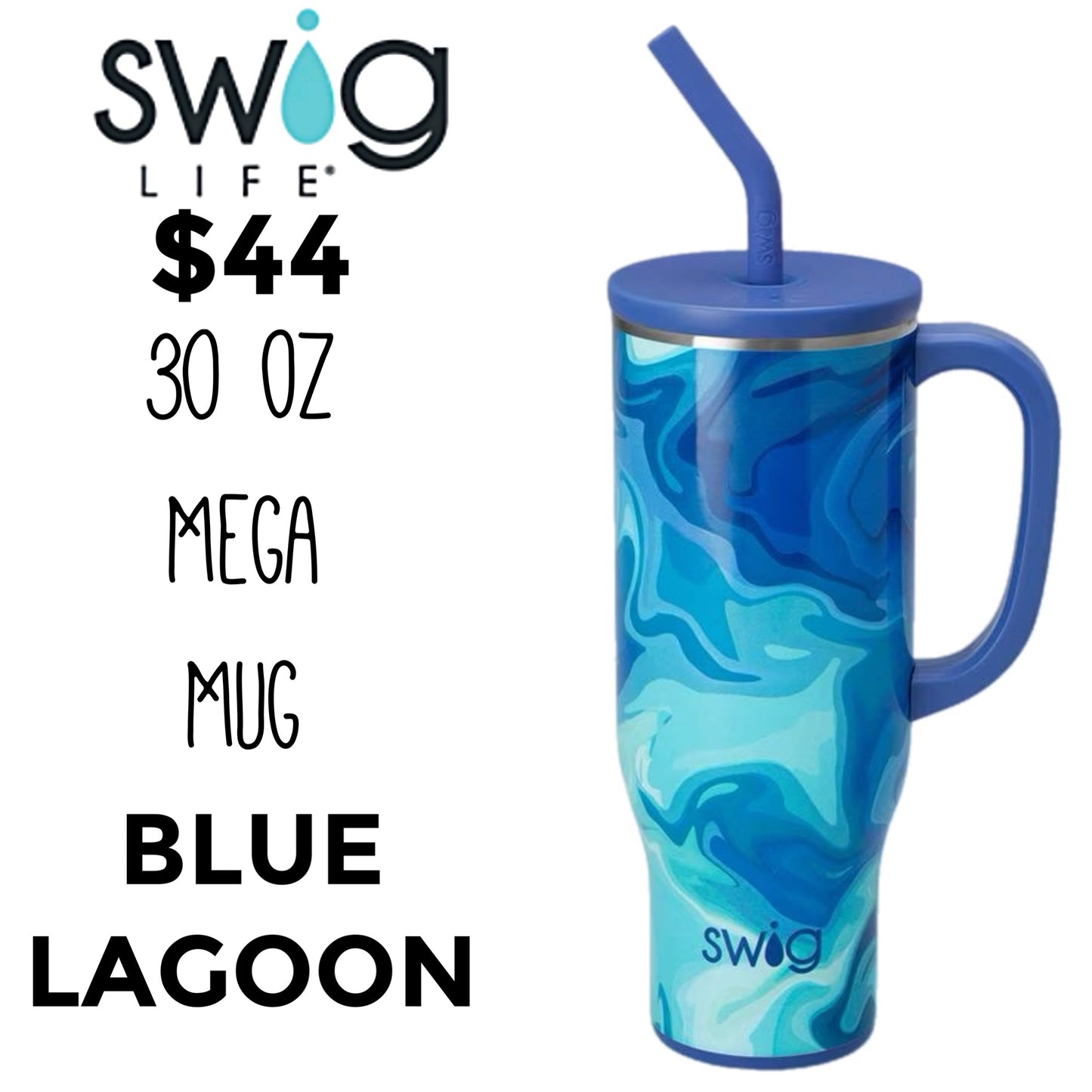 SWIG Blue Lagoon 30 Oz Mega Mug